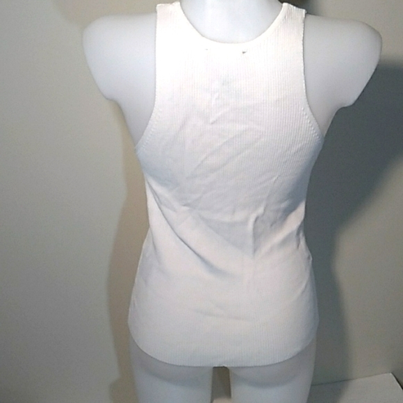 NWOT RIBBED KNIT CLAIRE TANK TOP BY BIRGITTE HERSKIND IN WHITE - Picture 4 of 8